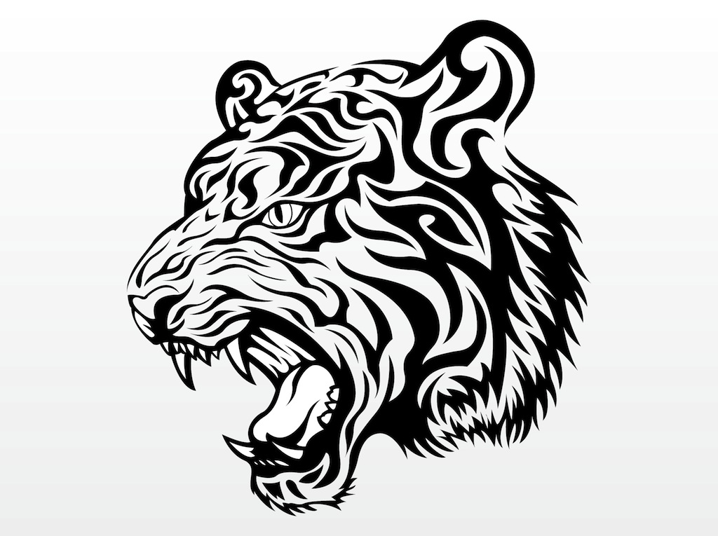 tiger face vector free download