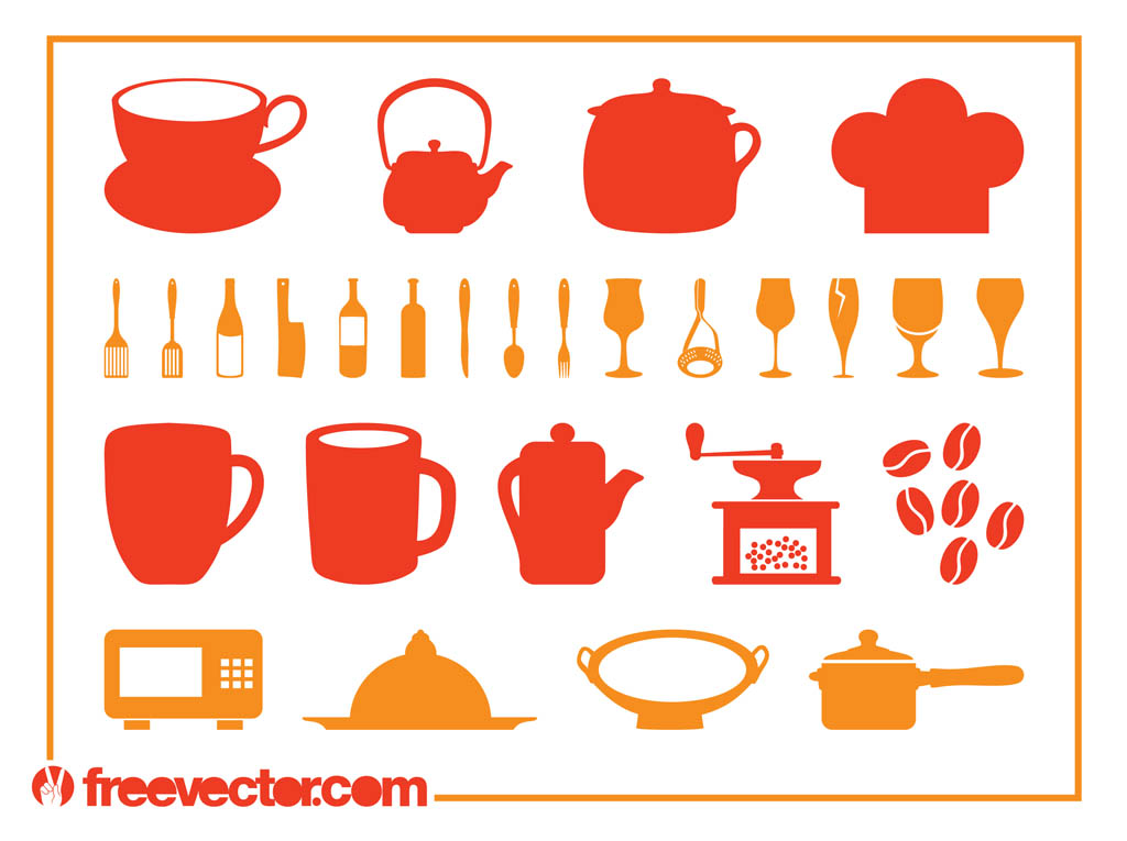 A collection of cooking tools. kitchen utensils. 5243725 Vector Art at  Vecteezy