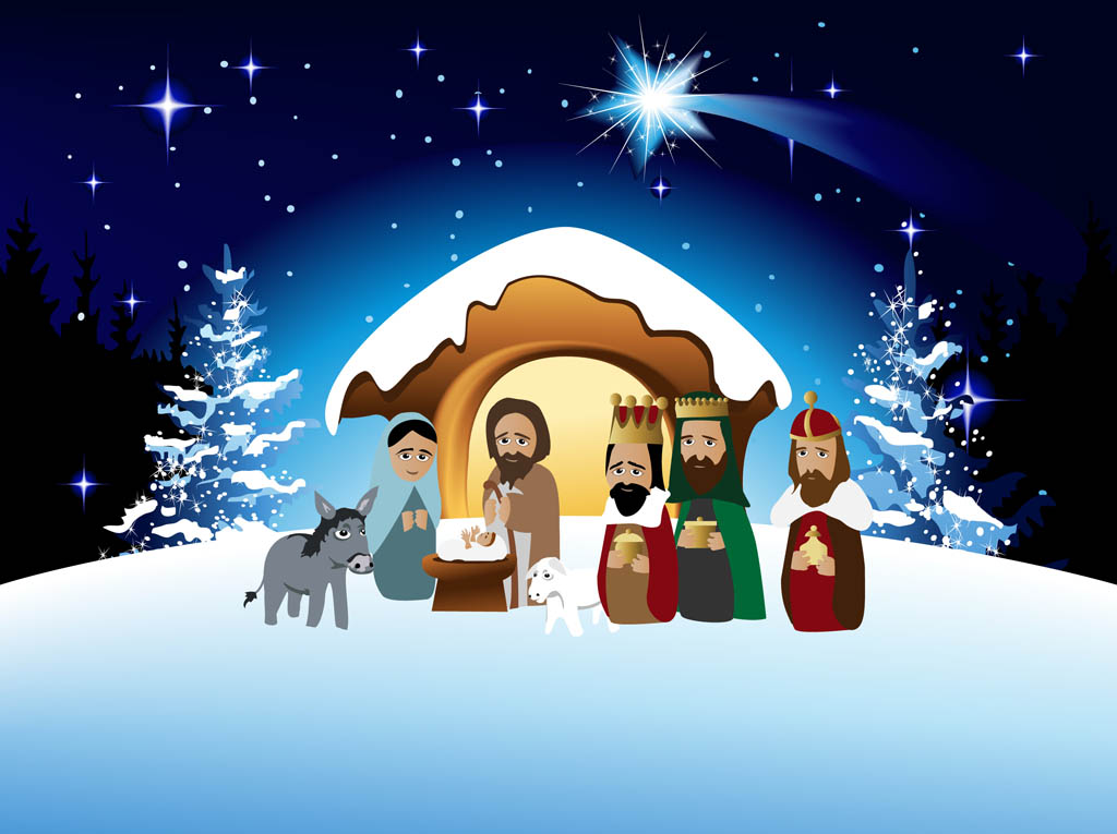 The Nativity Cartoon The three protagonists find themselves in judea ...