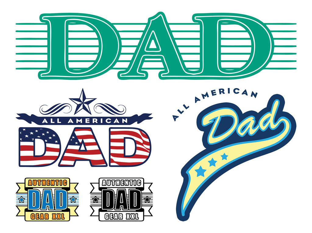 Dad Stickers Graphics Vector Art & Graphics | freevector.com