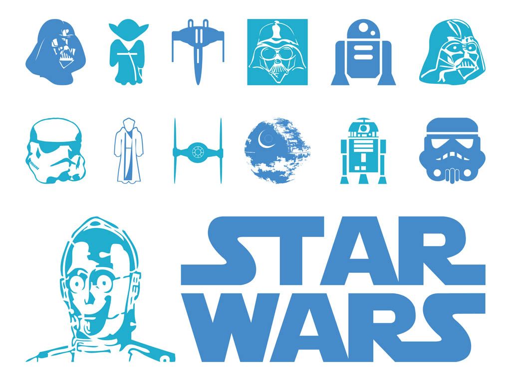 Star Wars Logo And Characters Vector Art Graphics Freevector Com