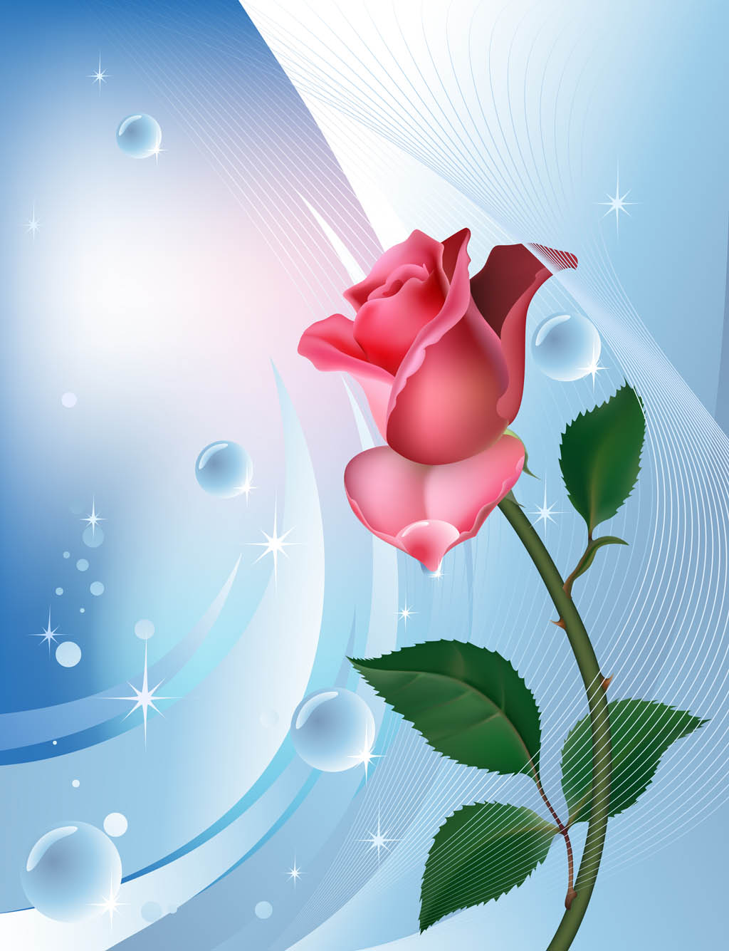 Rose Background Template Vector Art & Graphics 