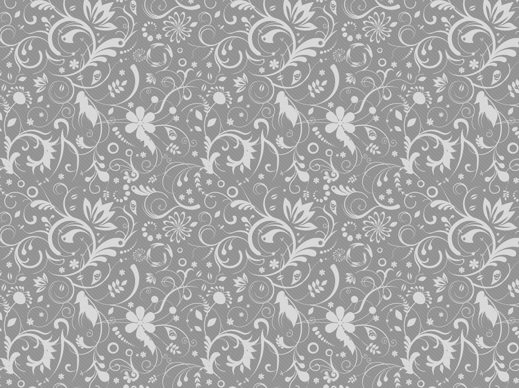 Sticker seamless lace floral pattern on gray background