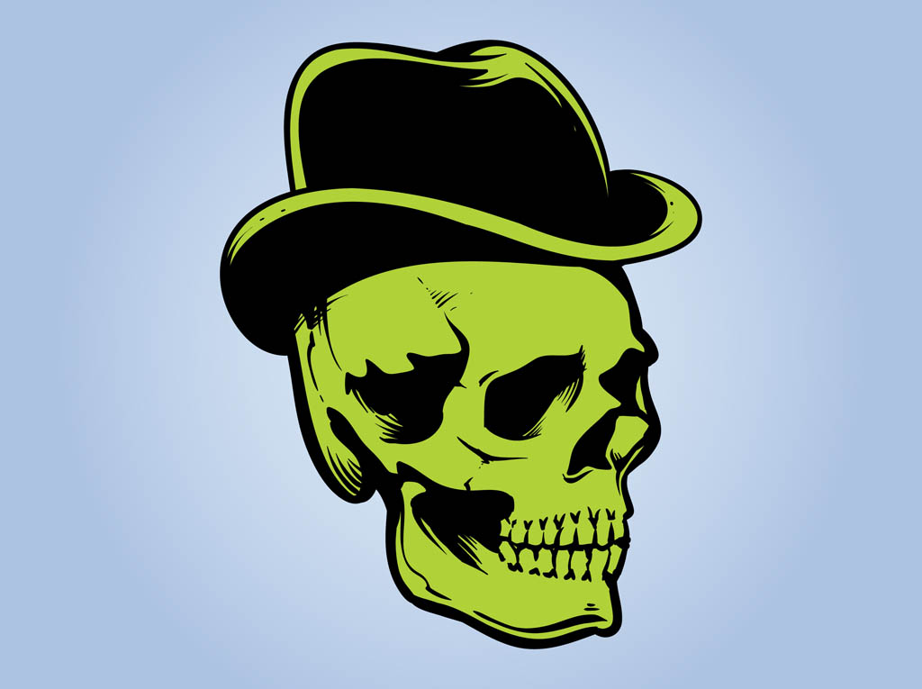 Skull With Hat Vector Art & Graphics | freevector.com