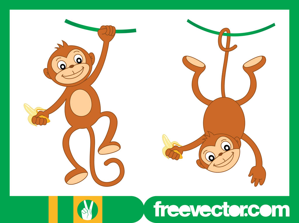 Download Happy Monkey Characters Vector Art & Graphics | freevector.com