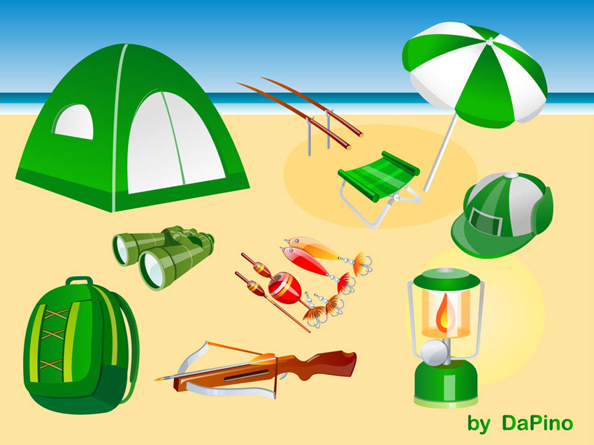 Download Camping, Hunting And Fishing Vector Pack Vector Art ...