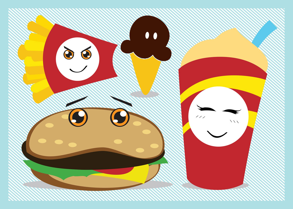Fast Food Vector Vector Art & Graphics | freevector.com