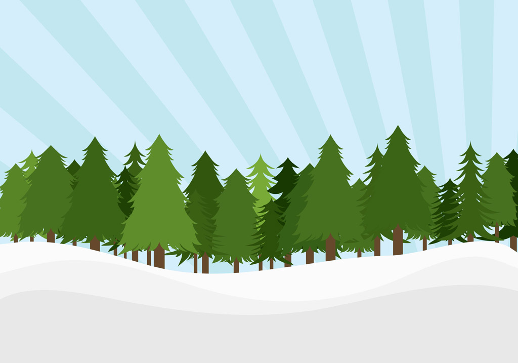 Download Pine Trees Landscape Vector Art & Graphics | freevector.com