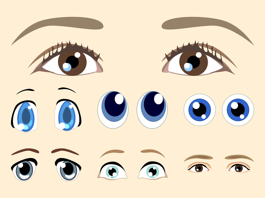 Premium Vector  Cute anime girl eyes. vector illustration