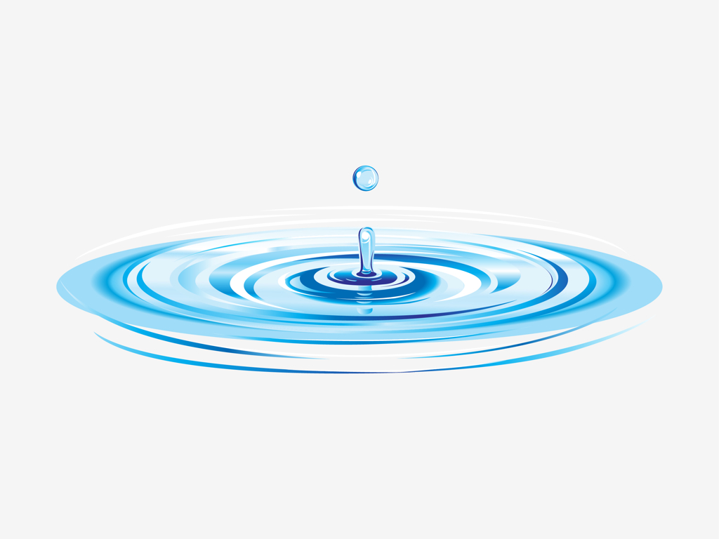 Water ripple with drop Royalty Free Vector Image
