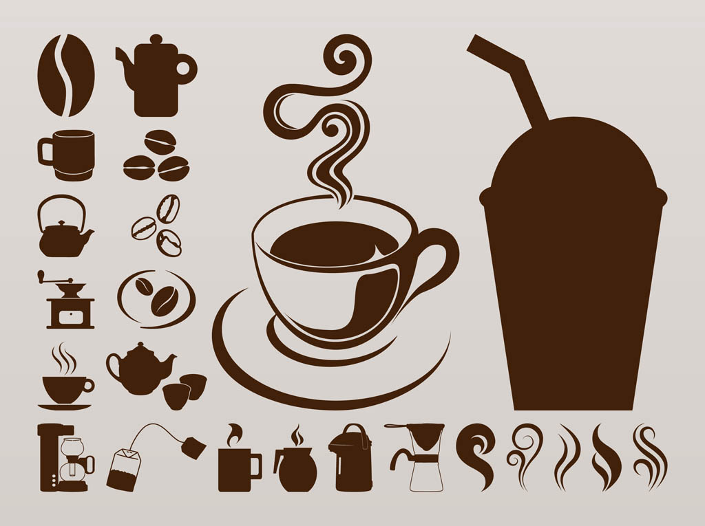 Download Coffee Icons Graphics Vector Art & Graphics | freevector.com