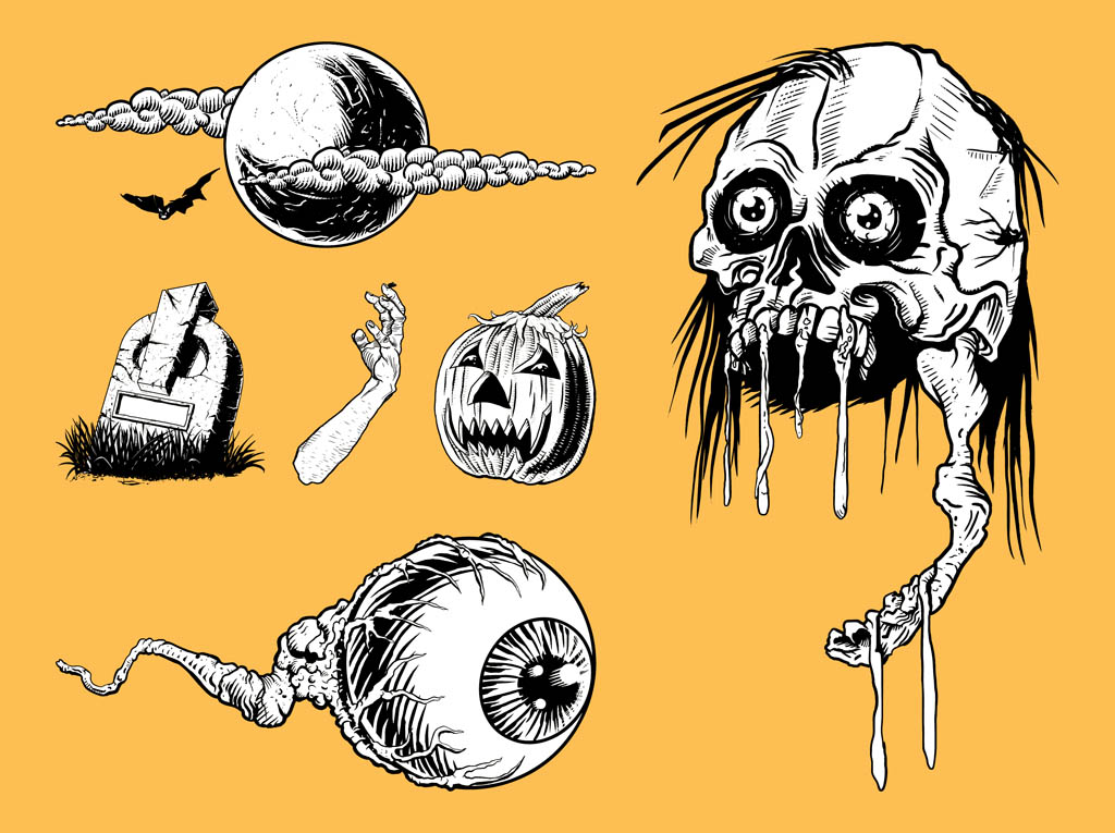 Halloween Drawings Vector Art & Graphics
