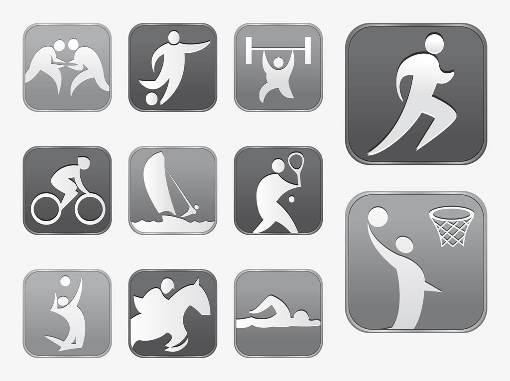 Sports Vector Icons Vector Art & Graphics