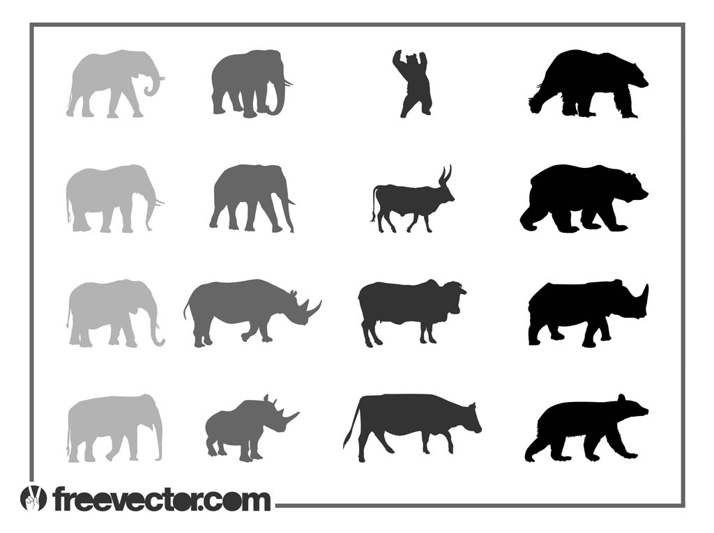 Download Animals Silhouettes Vector Art & Graphics | freevector.com