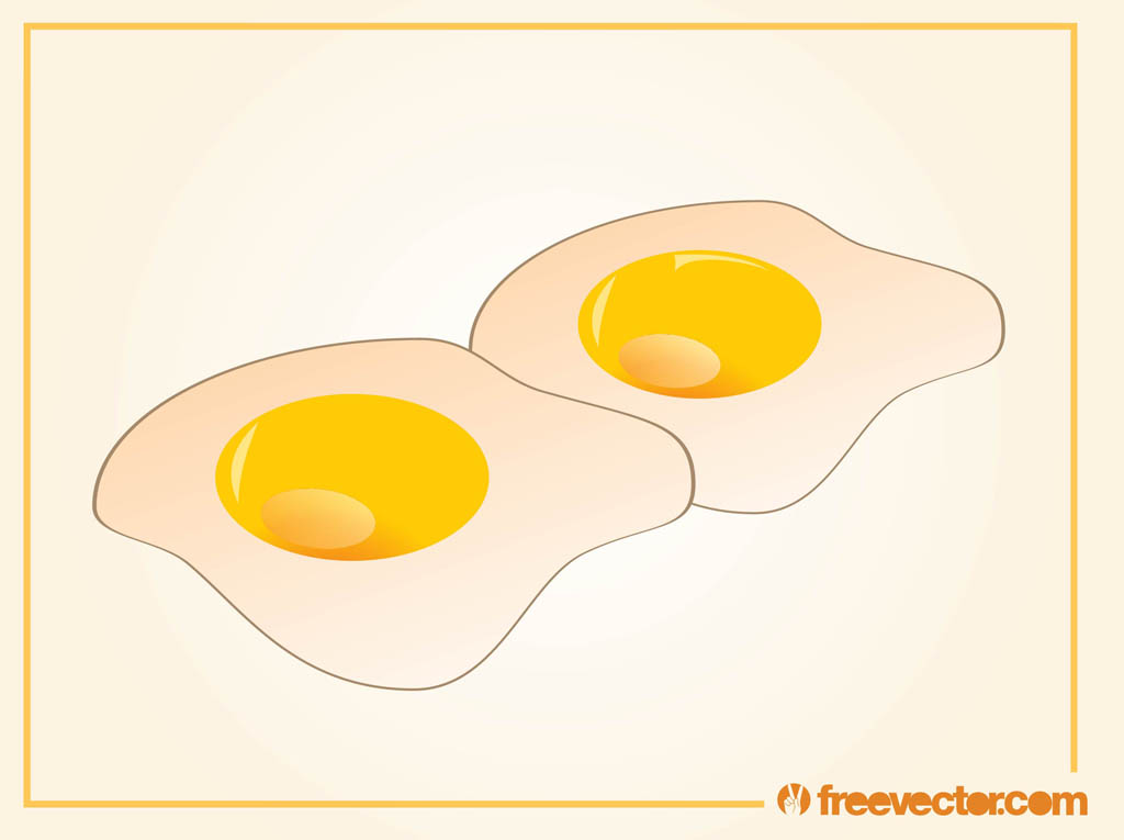 Sunny Side Up Egg Vector Illustration Stock Vector - Illustration of  poultry, duck: 49382979