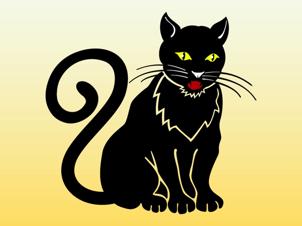 Black Cat Vector Art & Graphics | freevector.com