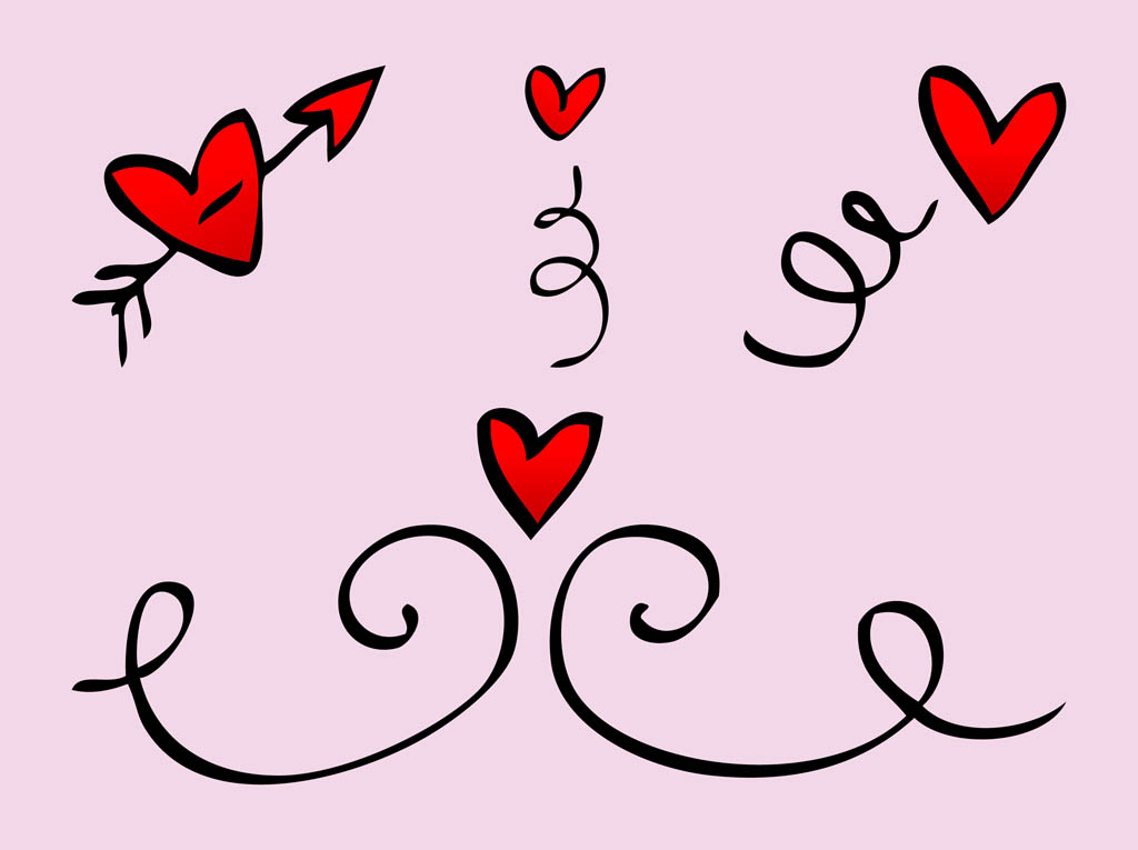 doodle heart clipartimage