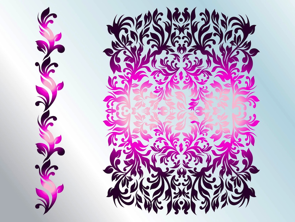 Free Vector  Floral pattern in pink color