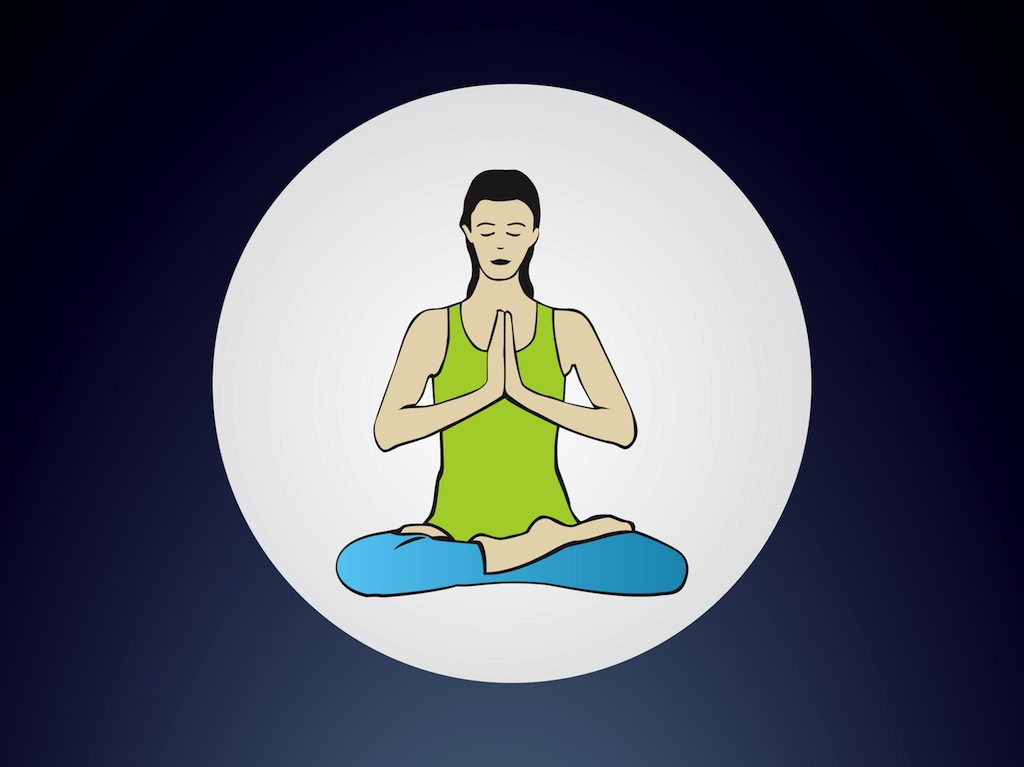 Yoga Lotus pose icon Vector Logo concept. Meditation Yoga Minimal