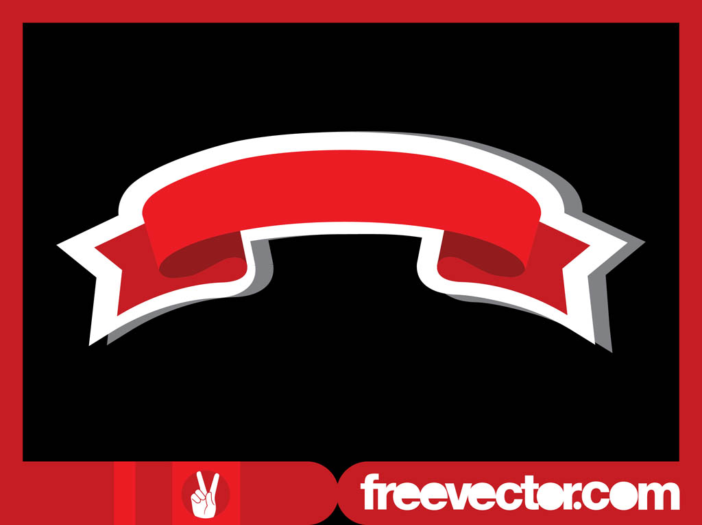 Free Vectors  Ribbon Dark Red