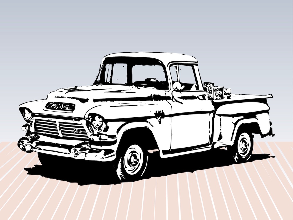 Old Truck Sketch Vector Art & Graphics