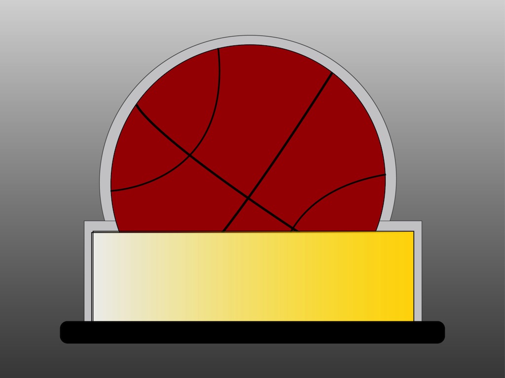 Championship trophy logo design - basketball Vector Image