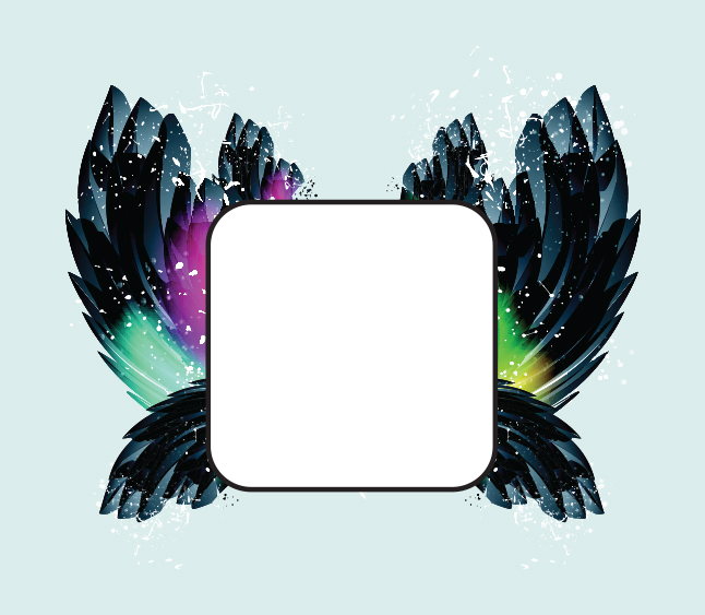 Feather Frame Vector Vector Art & Graphics | freevector.com