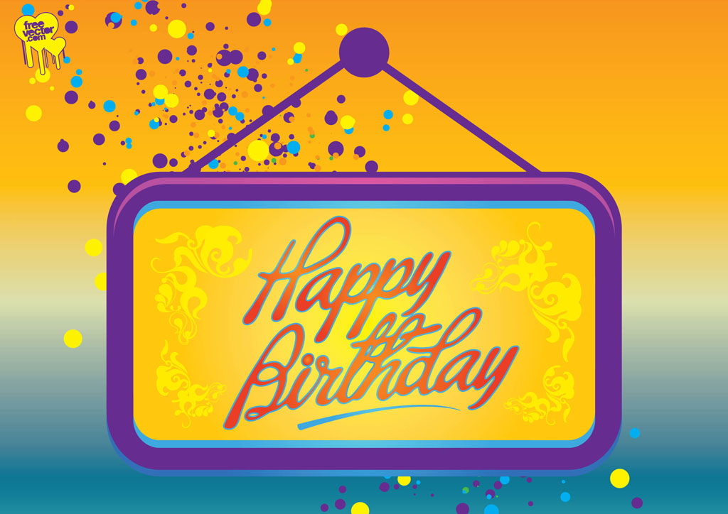 Download Happy Birthday Card Vector Vector Art & Graphics | freevector.com