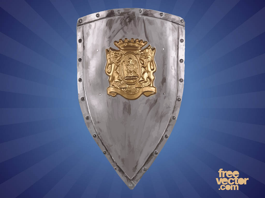 Heraldic Shield With Lions Vector Art & Graphics | freevector.com