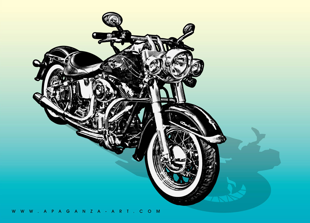 Motorcycle Vector Graphics Vector Art & Graphics | freevector.com