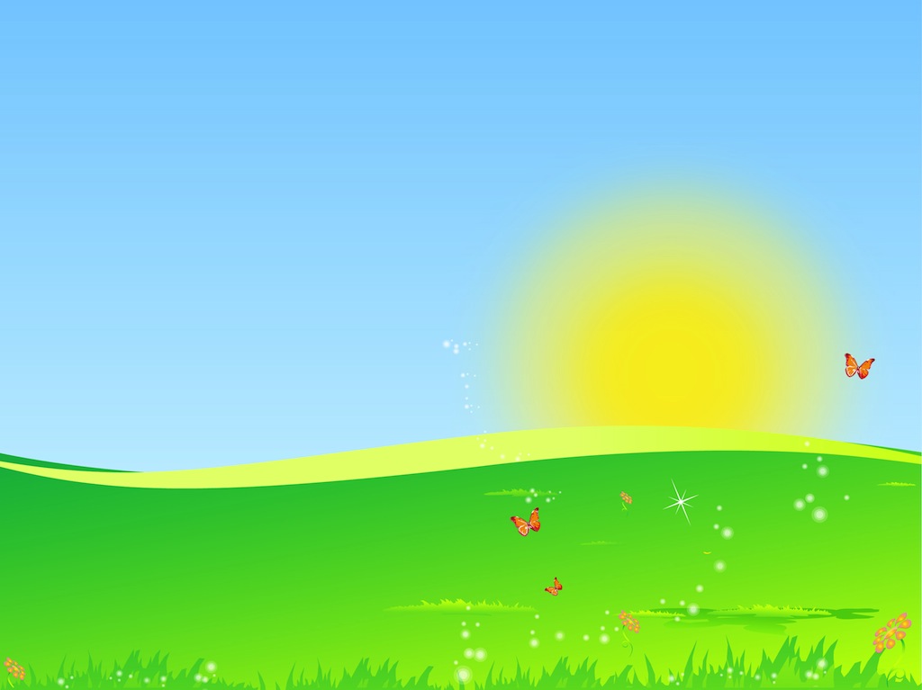 Sunny Field Vector Art  Graphics freevector com