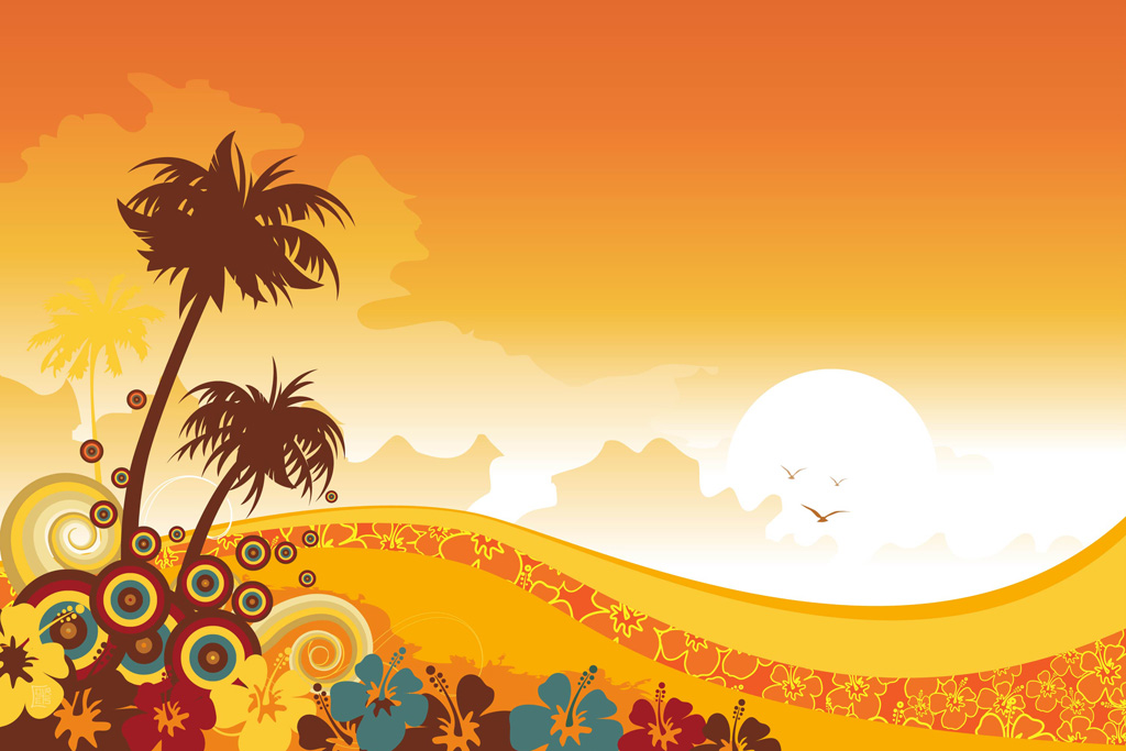 Tropical Background Vector Art & Graphics | freevector.com