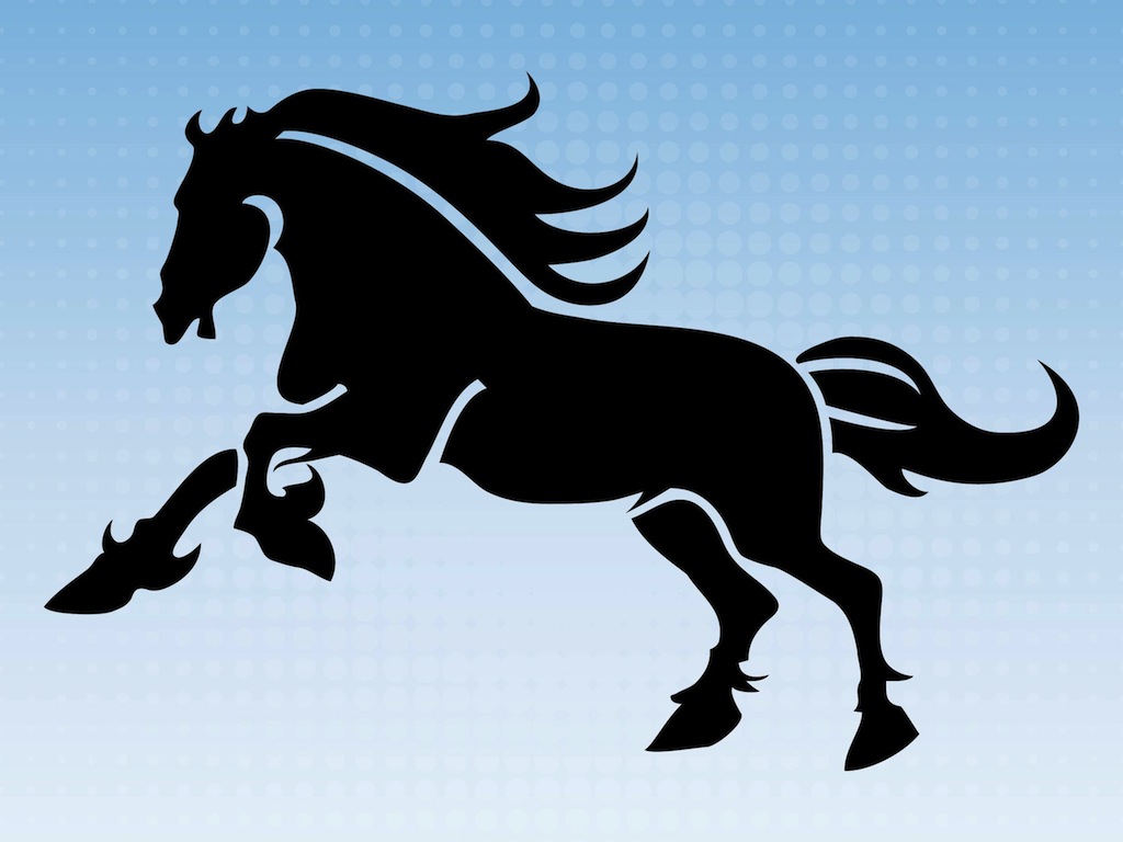 Running Horse Silhouette Vector Art & Graphics | freevector.com