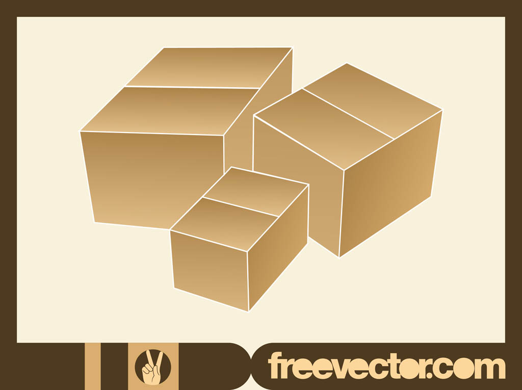 Cardboard Box. Vector Drawing Stock Vector - Illustration of