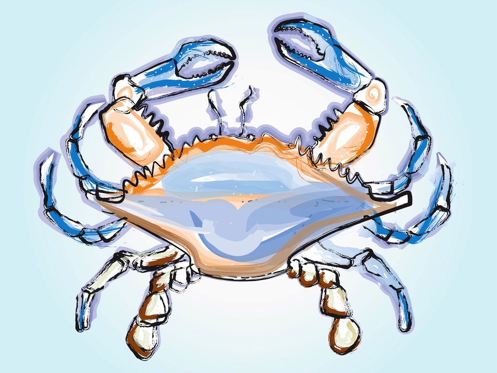 Crab Illustration Vector Art & Graphics | freevector.com