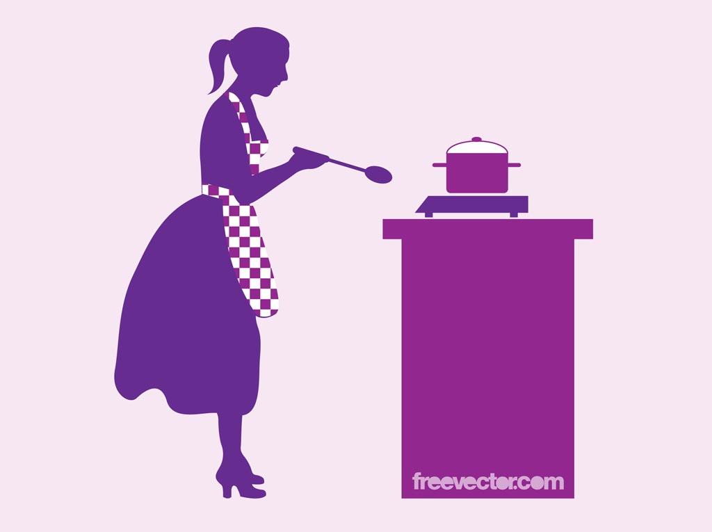 Download Cooking Woman Vector Vector Art & Graphics | freevector.com