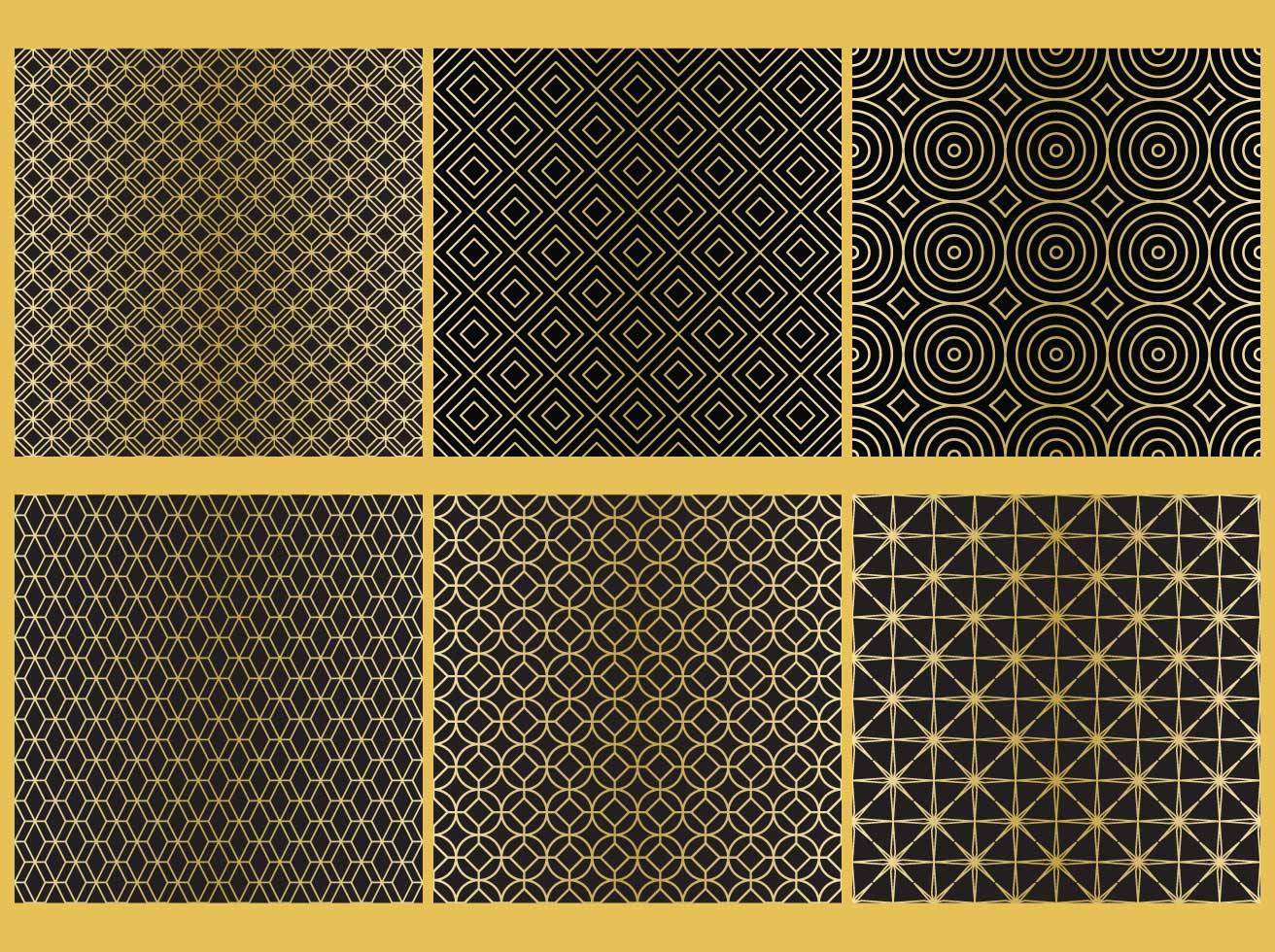 Golden Line Patterns Vector Art & Graphics | freevector.com
