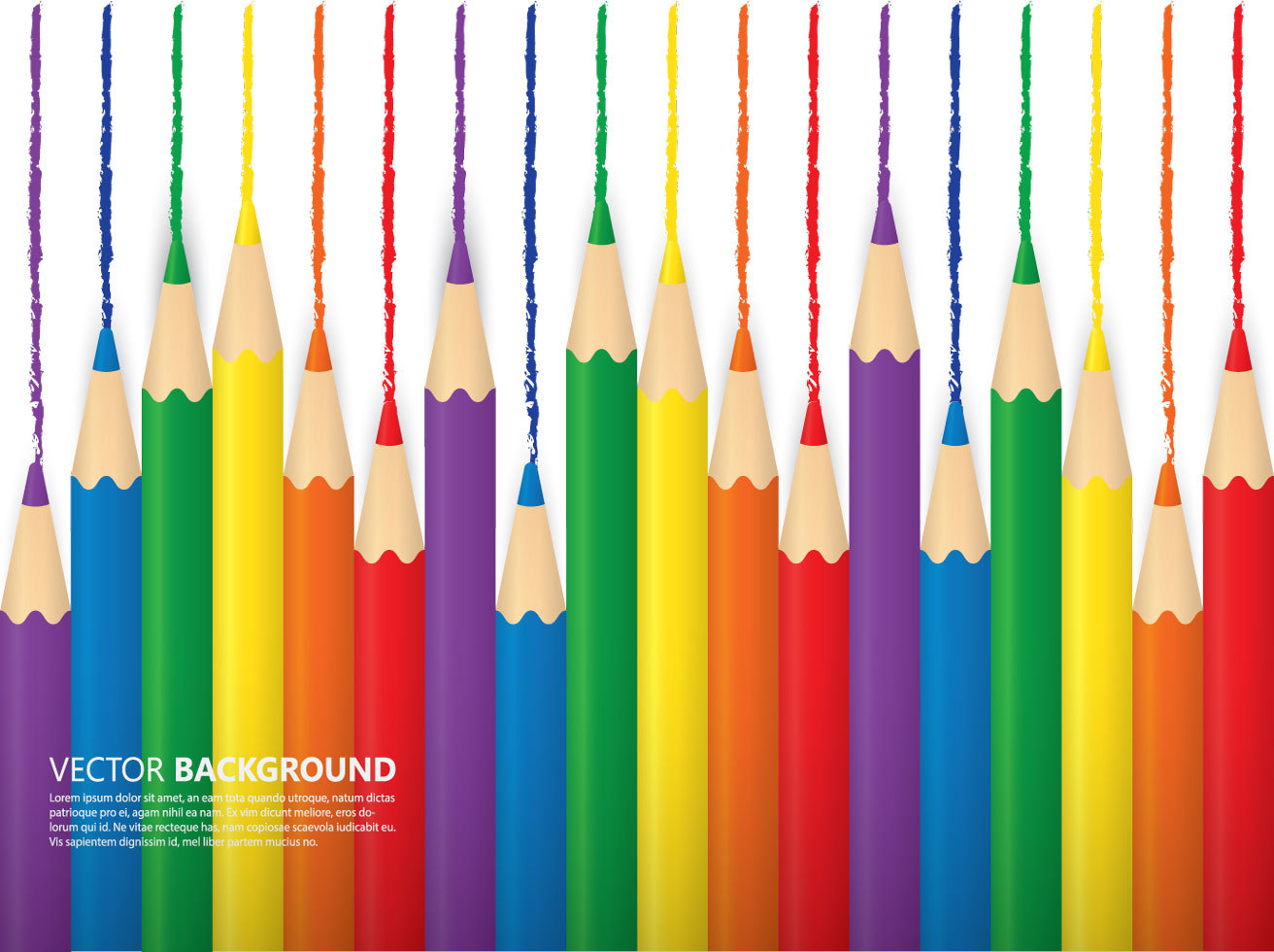 Colored Pencil Background Vector Art & Graphics | freevector.com