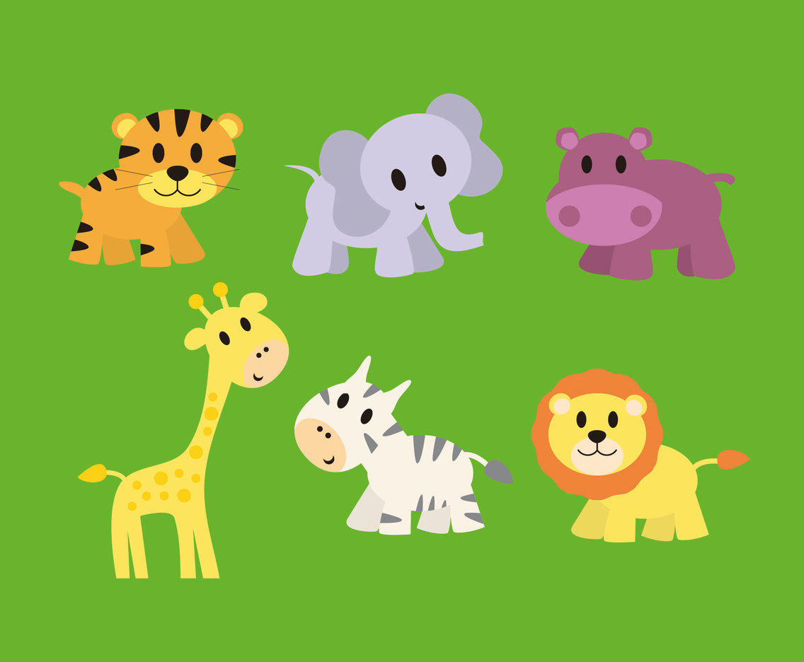 Download Cute Baby Animals Vector Vector Art & Graphics ...