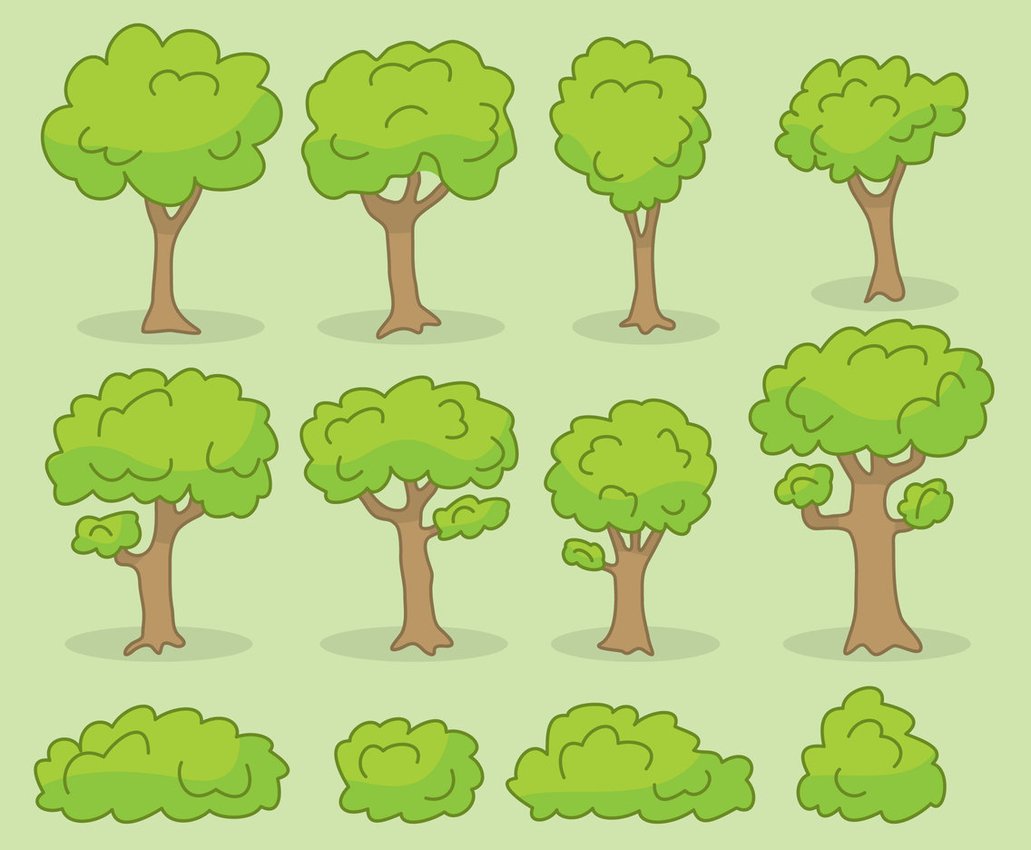 Cartoon Trees Vector Art & Graphics | freevector.com
