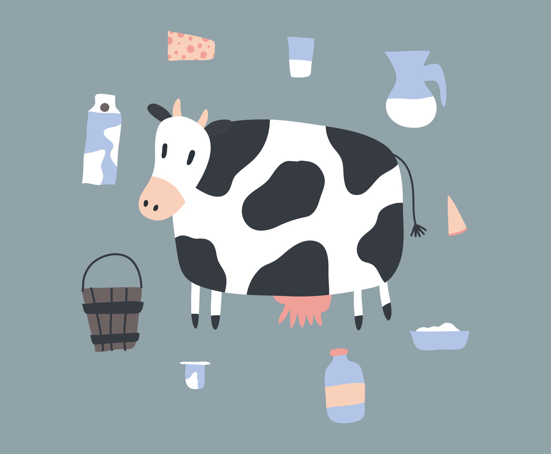 Корова в иллюстраторе