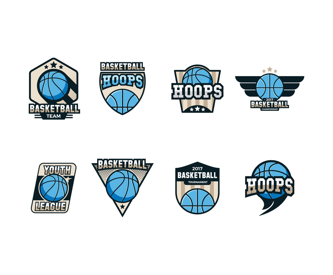Basketball championship logo set and design Vector Image