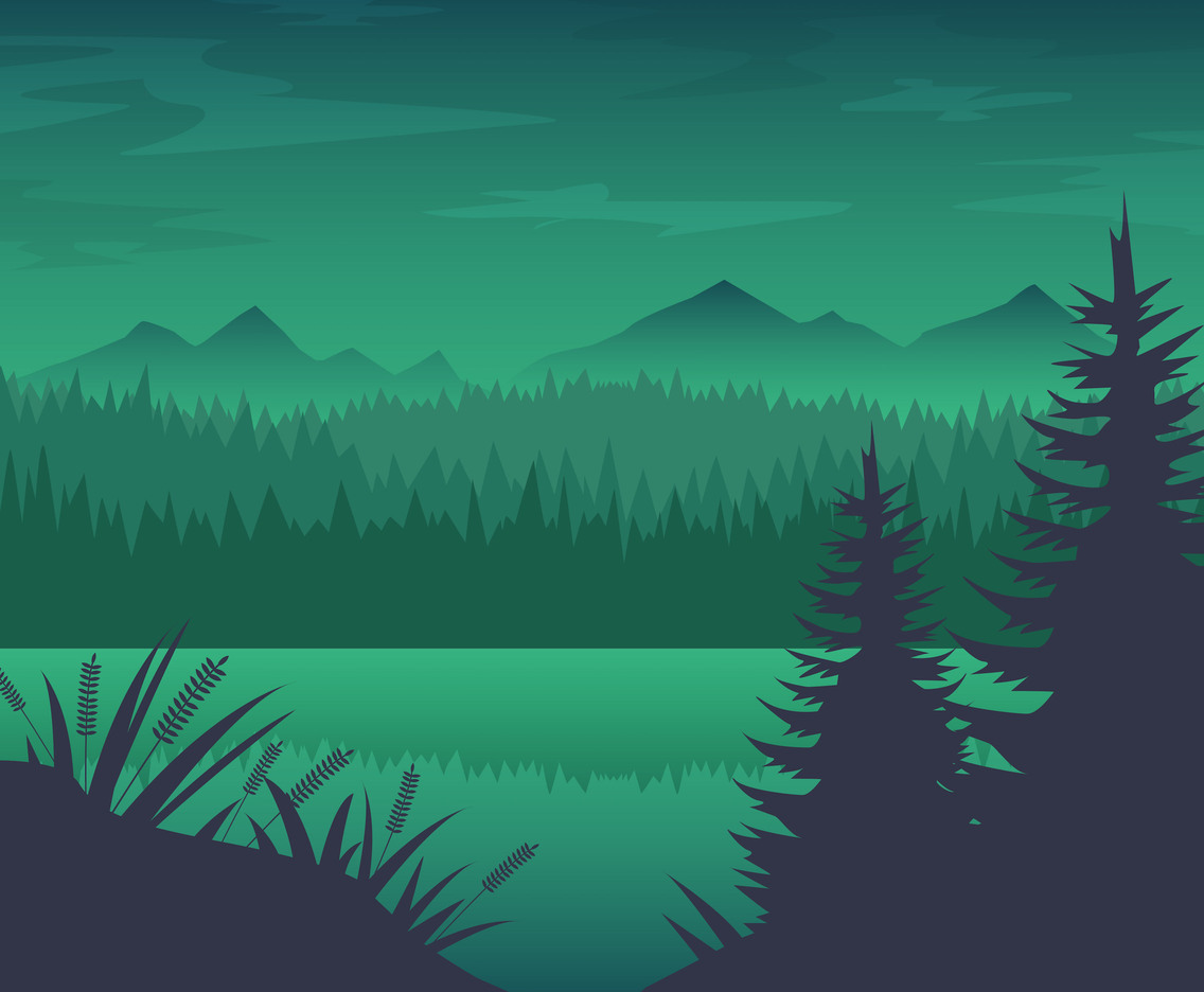 Free Forest River Background Vector Vector Art & Graphics | freevector.com