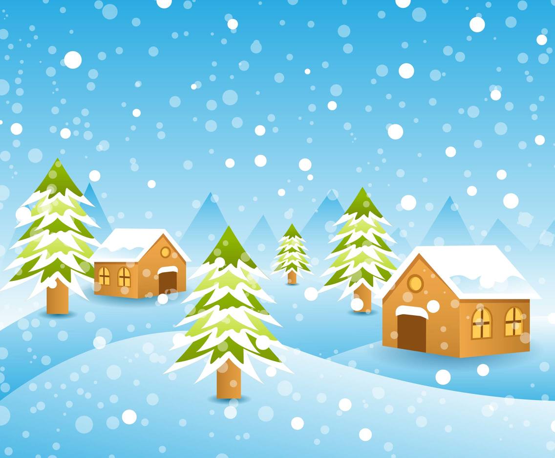 Download Free Winter Landscape Background Vector Vector Art & Graphics | freevector.com