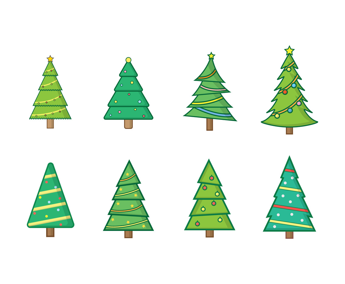 christmas tree background vector