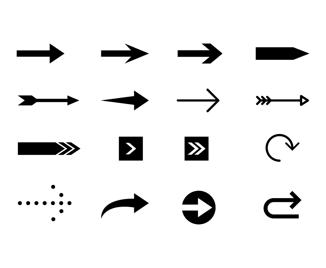 Free Vector Flowchart Symbols Clip Art Arrow Icon Png White | The Best ...
