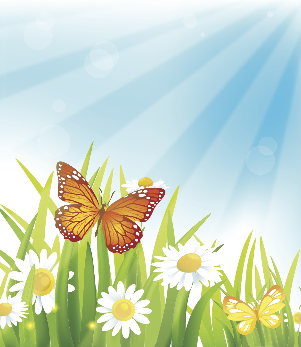 Butterfly Summer Vector Background Vector Art & Graphics | freevector.com