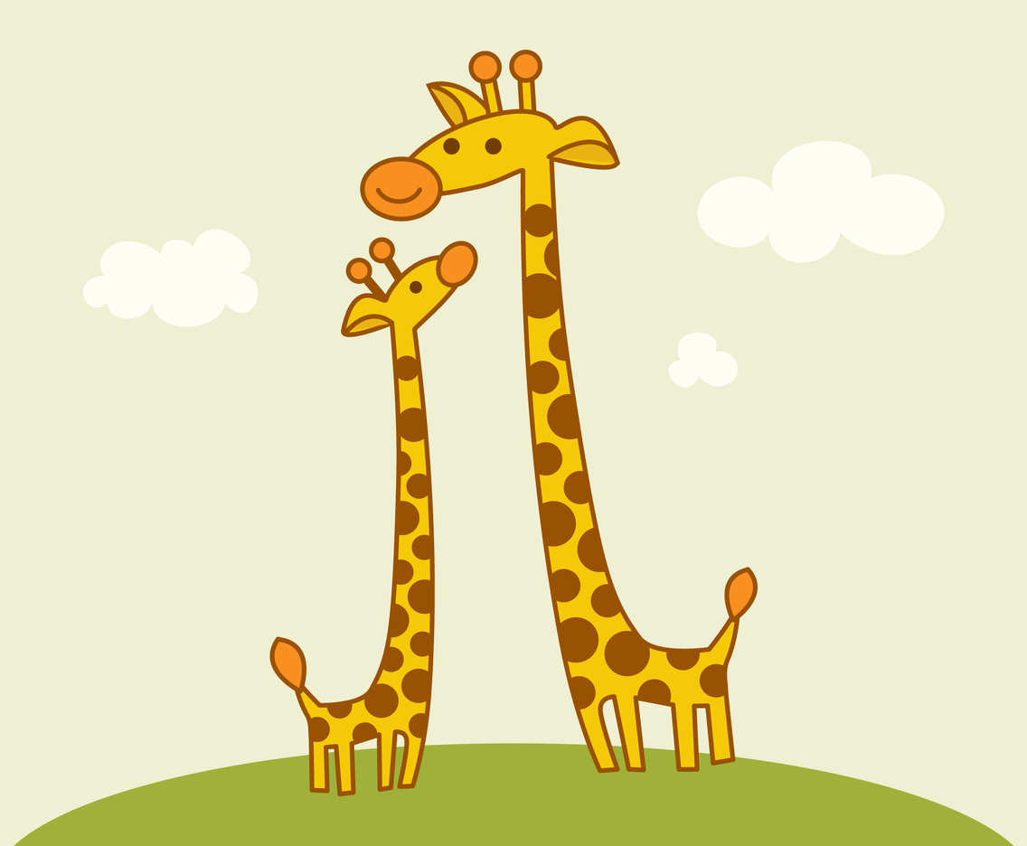 Жирафы мультяшные