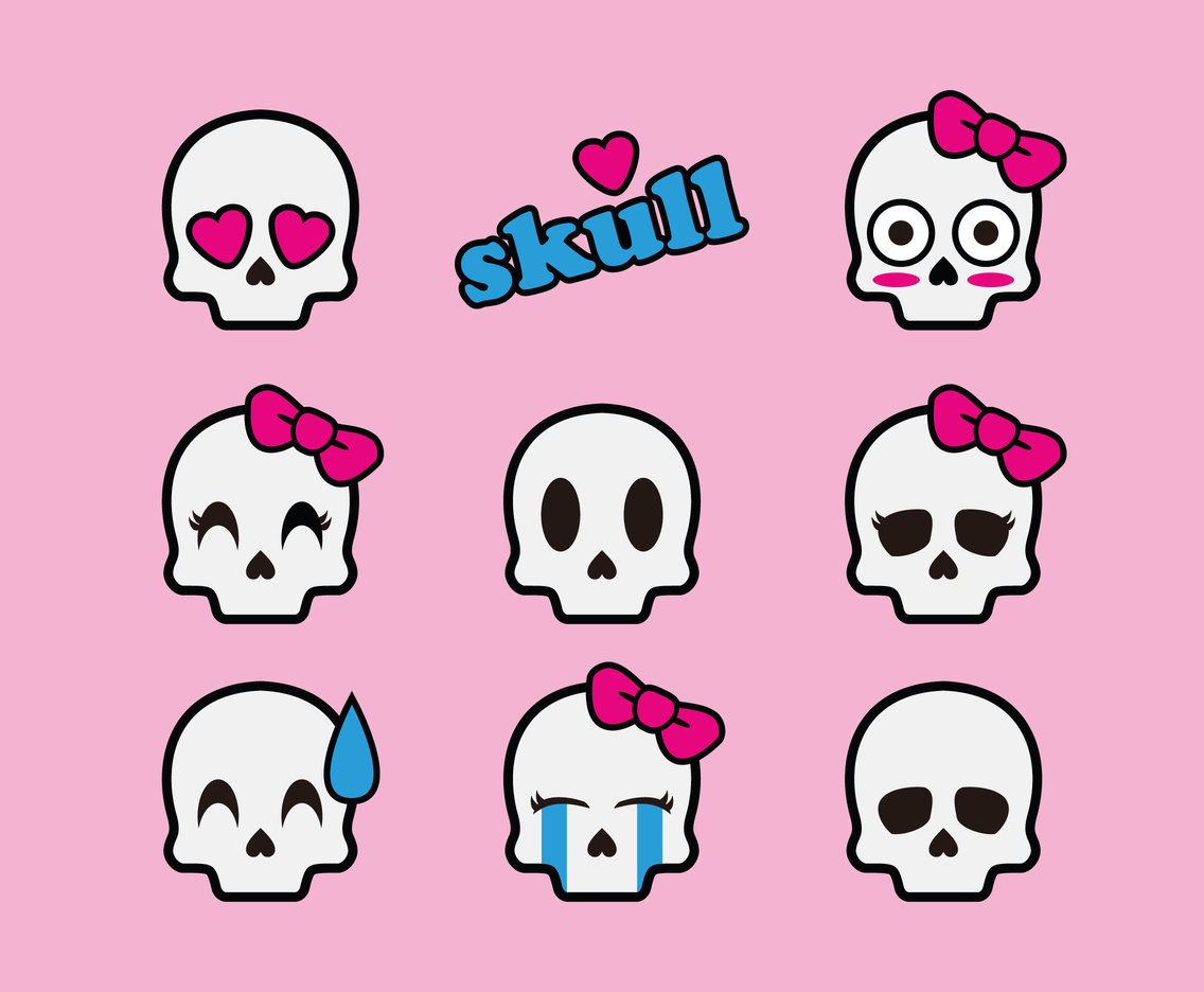Girly Cartoon Drawings Of Skulls