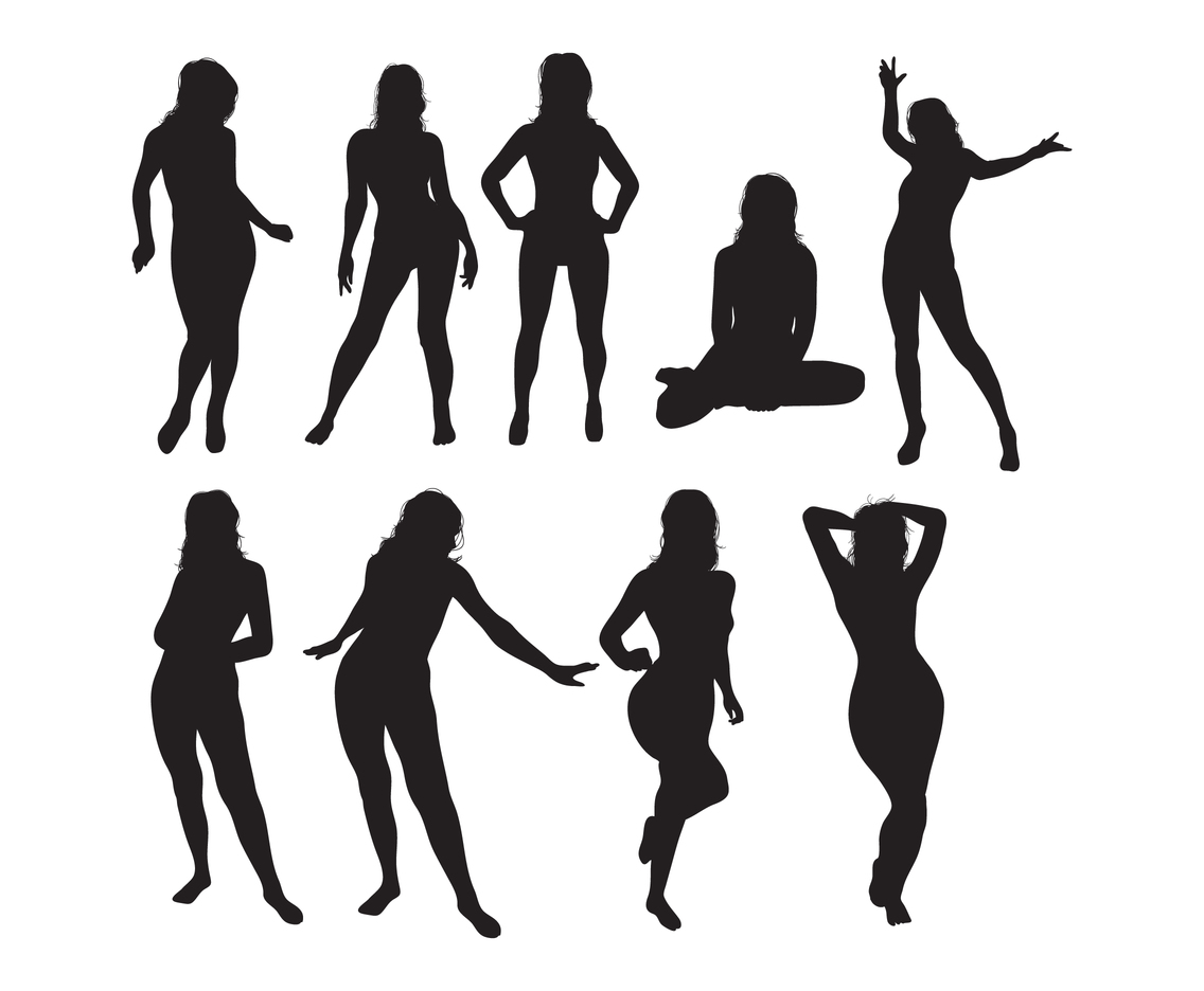 Download Woman Silhouette Vector Pack Vector Art & Graphics | freevector.com